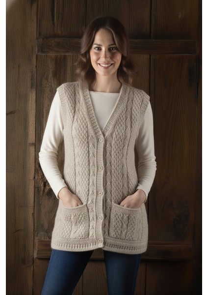 Anne Yeleği Klasik Örgü Yün Pamuk Karışımlı modelleri