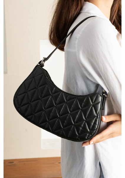 Orijinal Kadın Kolon Askılı Konfor Modeli Mini Baget Tek Gözlü Küçük Boy El Kol ve Omuz Çantası