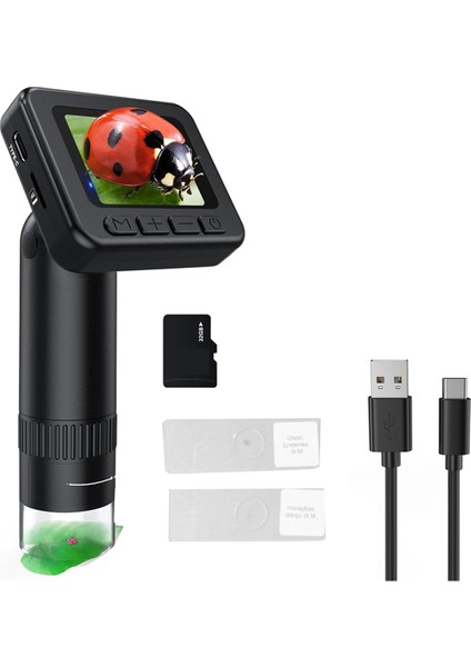 Çocuklar Için Mikroskop 50X-1000X Büyütme IPS Hd Ekran, 2-31MP Fotoğraf, 1080P Video, 2 Saatlik Pil Ömrü, Kolay Taşıma (Yurt Dışından)