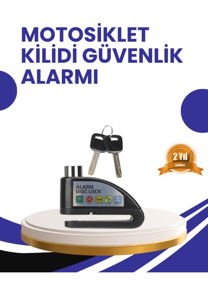 Taşınabilir Alarm Disk Kilidi Motosiklet Scooter Bisiklet Güvenlik - M939K165-R15939