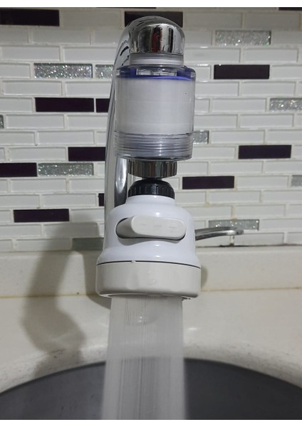 Filtreli Kireç Önleyici Musluk Başlığı 360° Döner + Tüy ve Toz Temizleme Rulosu 2li Set - Krem D4E5F6 fiyatları