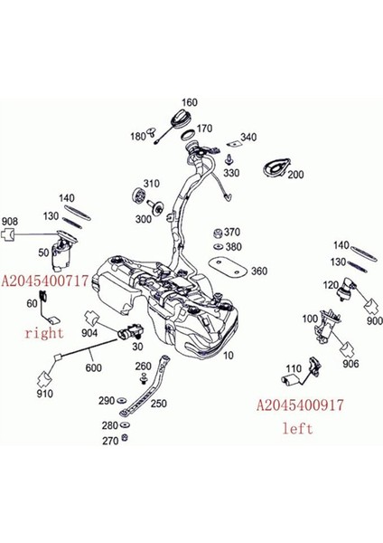 Otomatik Parçalar Yakıt Deposu Yağ Seviye Sensörü A2045400917 2045400917 Mercedes Benz W204 W212 X204 (Yurt Dışından) fiyatları