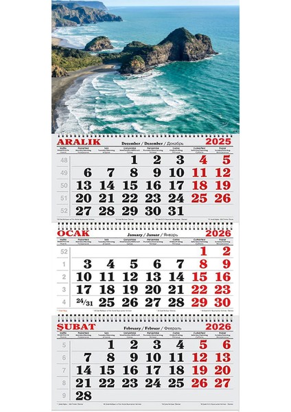 2026 Yılı Gemici Takvimi- Güney Okyanusu Yeni Zelanda