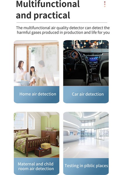 6&#39;da 13:52.5 PM10 Hcho Tvoc Co2 Hava Kalitesi Dedektörü Co Co2 Formaldehit Monitör Ev Ofisi Hava Kalitesi Test Cihazı, Siyah (Yurt Dışından) modelleri