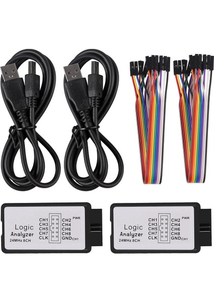 2 Set USB Mantık Analizörü 24MHZ 8 Kanal 24M/SANIYE Arm Fpga Mantık Analizörü Mantık 8ch Için Mantık Analizör Hata Ayıklayıcı (Yurt Dışından)