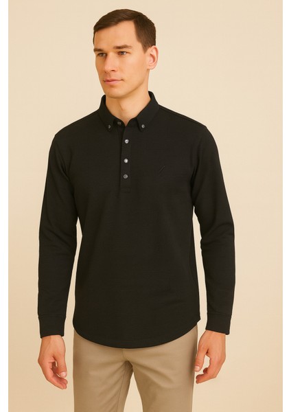 Erkek Yarım Pat Düğmeli Gömlek