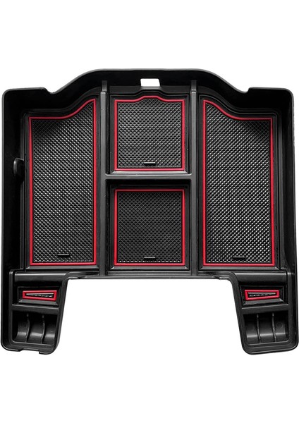Orta Konsol Düzenleyici Saklama Kutusu Ek Tepsi Aksesuarları, Kırmızı (Yurt Dışından)
