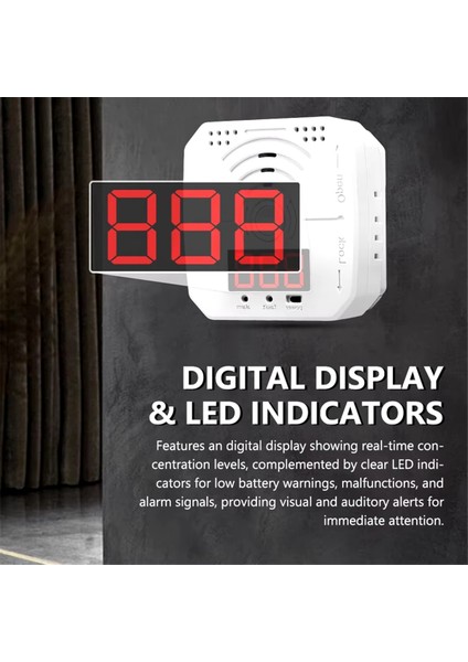 WJ-CO998 Karbon Monoksit Dedektörü Elektrokimyasal Sensör Karbon Monoksit Alarm Dijital Ekran Ses ve Işık Alarmı (Yurt Dışından) modelleri