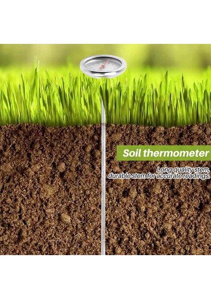 Kompost Toprak Termometresi 20 Inç 50 cm Uzunluk Premium Gıda Sınıfı Paslanmaz Çelik Ölçüm Probu Detektörü (Yurt Dışından) indirimleri