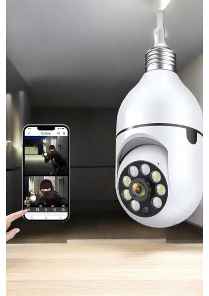 Wifi Kamera Duylu Ampul Görünümlü 360 Derece Dönebilen Ev Kamerası - T472G167-Z96472 fırsatları