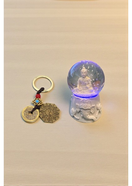 Şans ve Bereket Anahtarlık & Renk Değiştiren Mini Kar Küresi – 4,2x7 cm fırsatları
