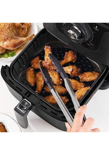 Siyah Isıya Dayanıklı Yıkanılabilir Silikon Fırın ve Airfryer Yuvarlak Model Pişirme Matı 20 cm (5264) modelleri