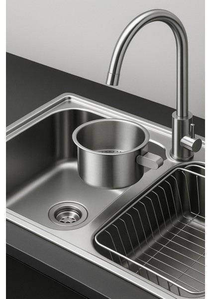 Kuğu Tasarımlı Paslanmaz Lavabo Drenaj Sepeti