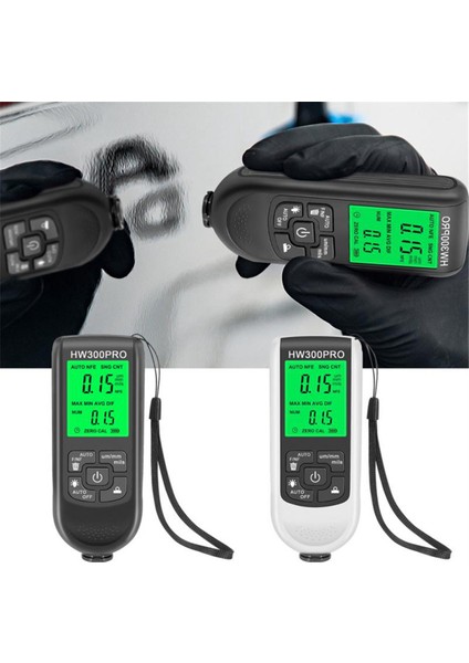 HW-300 Pro Koolum Kalıcılık Ölçer 0-2000UM Araba Boya Film Kalınlık Test Makinesi Otomotiv Boya Ölçer Siyah (Yurt Dışından) modelleri