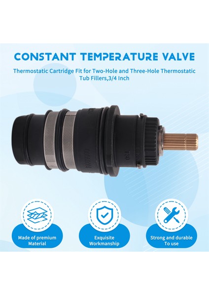 Termostatik Kartuş Hansgrohe Duşları Için Uygun, Iki Delikli ve Üç Delikli Termostatik Küvet Dolgularına Uygun, 3/4 Inç (Yurt Dışından) fırsatları
