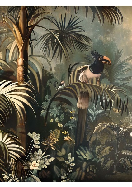 3D Tropikal Tek Parça Duvar Kağıdı -Isı ve Ses Yalıtımı Yırtılmaz modelleri