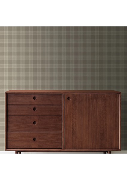 3D Bej Ekose Desenli Tek Parça Duvar Kağıdı -Isı ve Ses Yalıtımı Yırtılmaz fırsatları