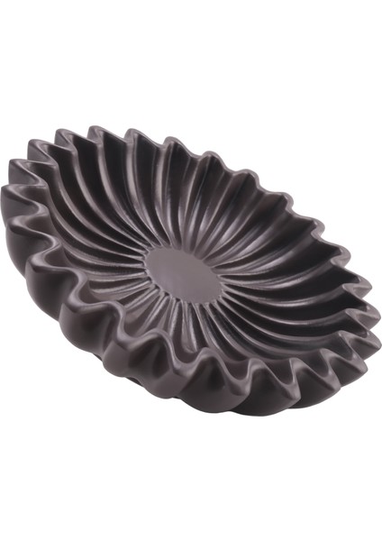 Yivli Fırfır Dekoratif Kase - Oturma Odası Için Ev Dekoru Aksanları Sehpa Kitaplık ve Konsol Büyük -B (Yurt Dışından)