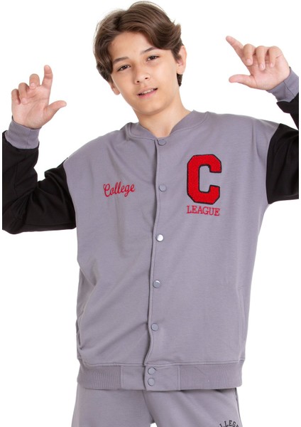 Gri Erkek Çocuk Kolej Hırka 21495