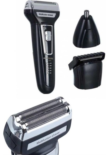 Tıraş Makinesi 3 Başlıklı T Başlıklı Hassas Ciltlere Özel Saç Sakal Vücut - M669R598-K90 fırsatları