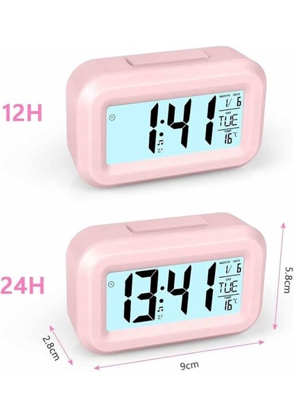 Gece Dijital Masa Saati Dijital Alarmlı LED Ekran Pilli Çalar Saat - T398G781-Z30398 indirimleri