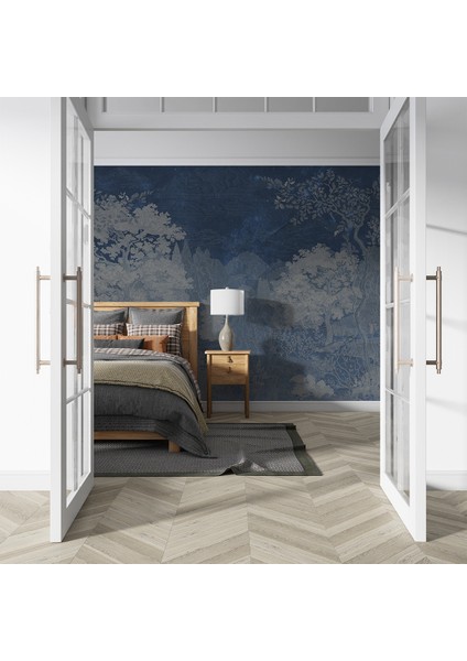 Eskiz Manzara Yeşil Duvar Kağıdı -Isı ve Ses Yalıtımı Yırtılmaz fiyatları