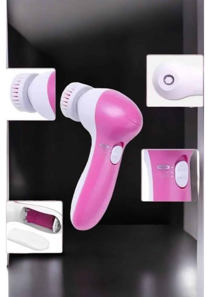 Taşınabilir Yüz Temizleme Cihazı Masaj Peeling Temizlik 5 Başlıklı - T945G789-Z22945 fiyatları