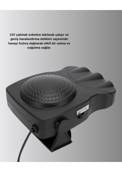 3’ü 1 Arada Araç Içi Isıtıcı ve Fan 150W Güçlü ve 360° Dönebilen Başl - MCT1773-9617 modelleri