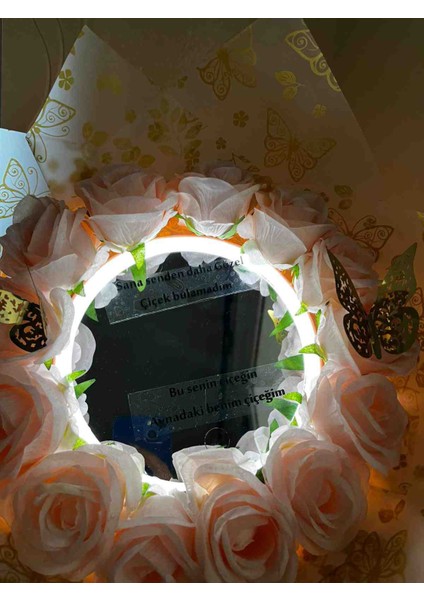 LED Aynalı Buket Pembe modelleri