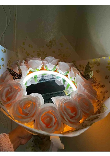 LED Aynalı Buket Pembe fırsatları