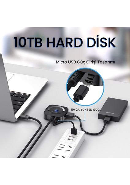 4 Portlu Type-C to USB 3.0 Çoklayıcı Hub modelleri