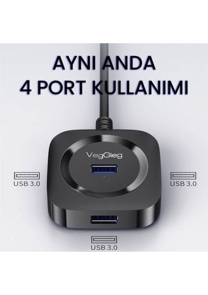 4 Portlu Type-C to USB 3.0 Çoklayıcı Hub