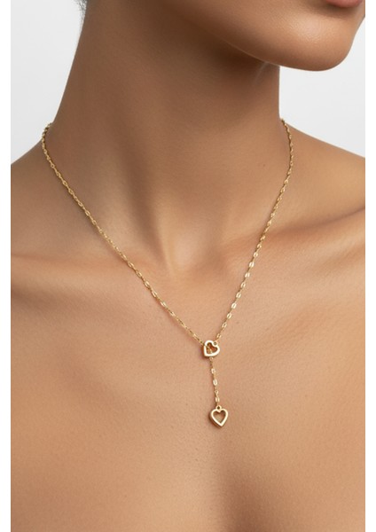 Kalpli 316L Paslanmaz Çelik Kolye Kalpli Dekolte Yeni Sezon Kişiye Özel Kolye Hediye Kutulu