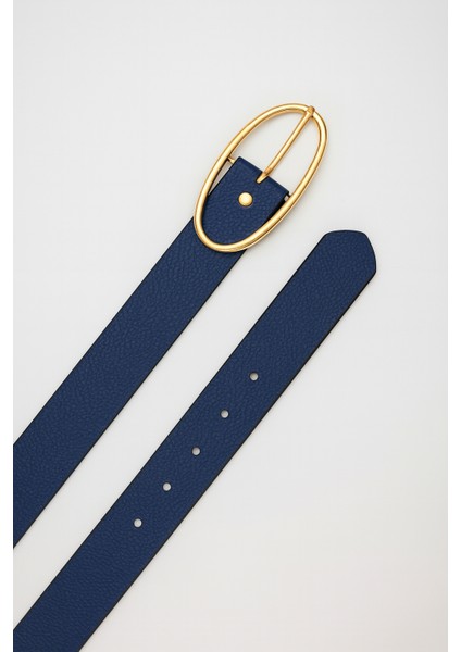 Oval Tokalı Deri Görünümlü Kadın Kemer modelleri