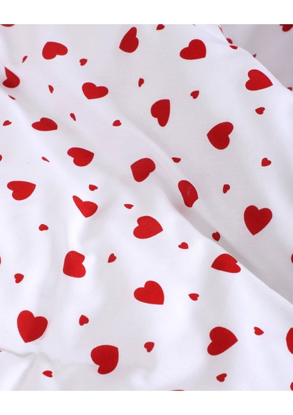 Kalp Desenli Nevresim Takımı