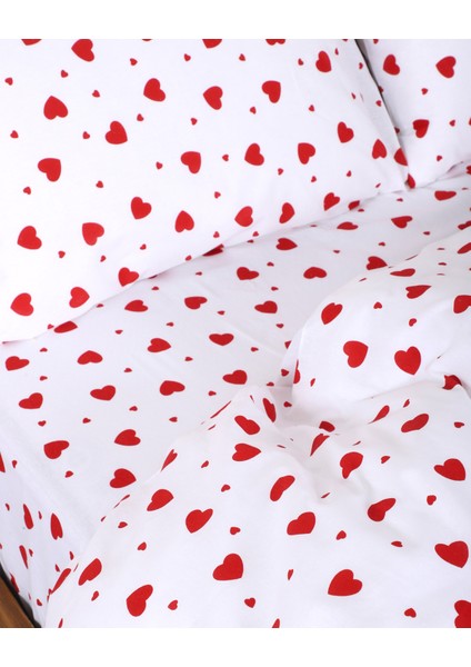 Kalp Desenli Nevresim Takımı