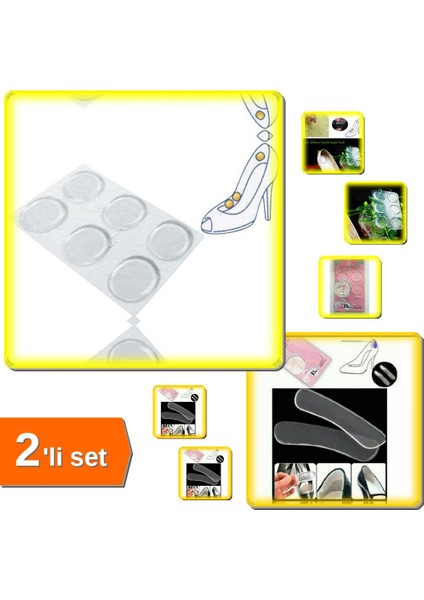 Ayak Nasır Ped 6lı + Ayak Vurma Önleyici Silikon Ped 2li - D4X8RZ