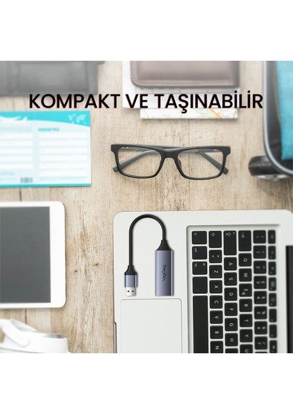 USB 3.0 Gigabit 1000Mbps RJ45 Ethernet Dönüştürücü Adaptör