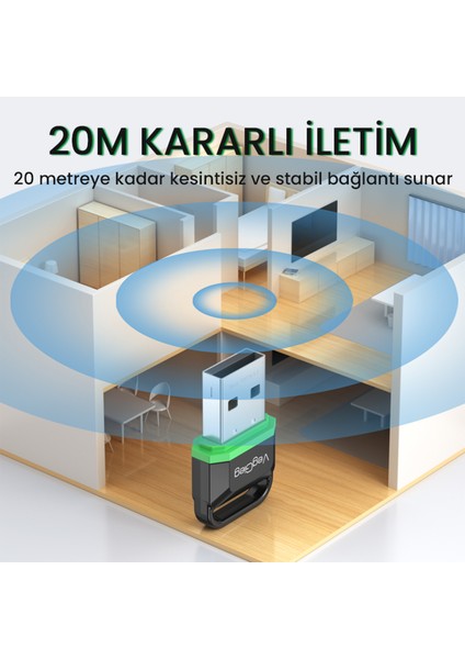 UB503 Bluetooth 5.3 Adaptör Mini USB Dongle modelleri