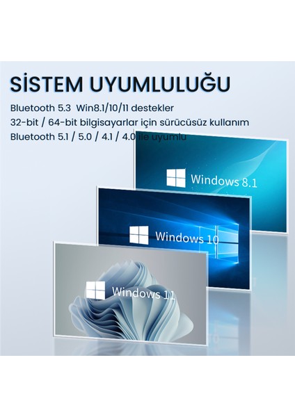 UB503 Bluetooth 5.3 Adaptör Mini USB Dongle