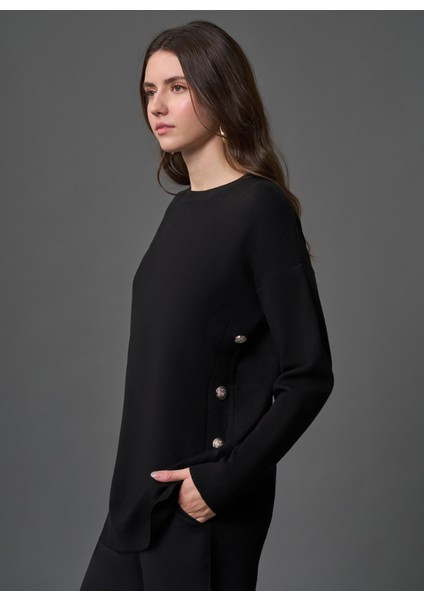Bisiklet Yaka Düz Siyah Kadın Tunik M1MZ1030240013 fiyatları