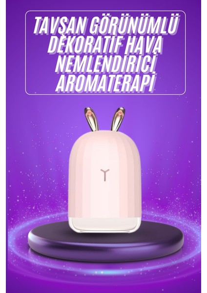 Aromaterapi Hava Nemlendirici Dekoratif USB Şarjlı Tavşan Nemlendirici - MCT3500-1073