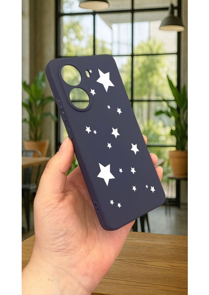 Xiaomi Poco X7 Pro Mini Yıldız Desenli Silikon Darbe Emici Klasik Korumalı Rubber Kılıf modelleri
