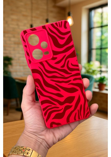 Xiaomi Redmi Note 12 Pro 5g Zebra Desenli Silikon Darbe Emici Klasik Korumalı Rubber Kılıf