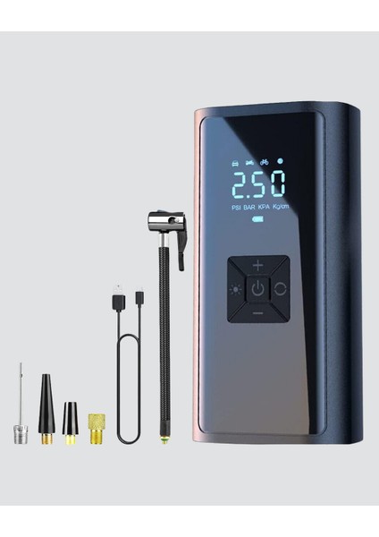 Taşınabilir 80W Kablosuz Lastik Şişirme Pompası Dijital Ekranlı - M136K770-R62136 fiyatları