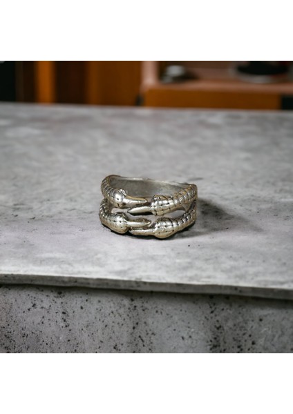 4 Adet 925 Ayar Gümüş Kaplama Ayarlanabilir Erkek Kadın Pençe Tabut Muzura Terzi Zincir Yüzük Seti fırsatları