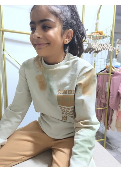 Erkek Kız Çocuk Alt Üst Takım Unisex Uzun Kollu Eşofman Rahat Spor Şık Modern Tasarım Ribanalı fırsatları