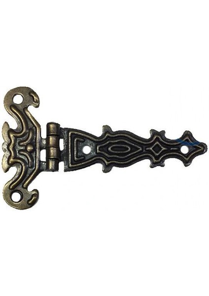 Dekoratif, Sac Tek Kuyruklu Menteşe - 40x68 mm, Küçük, Antik, 1 Adet