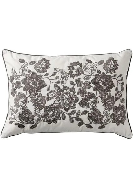 Skuggnava Kırlent Beyaz Gri 40 x 58 cm