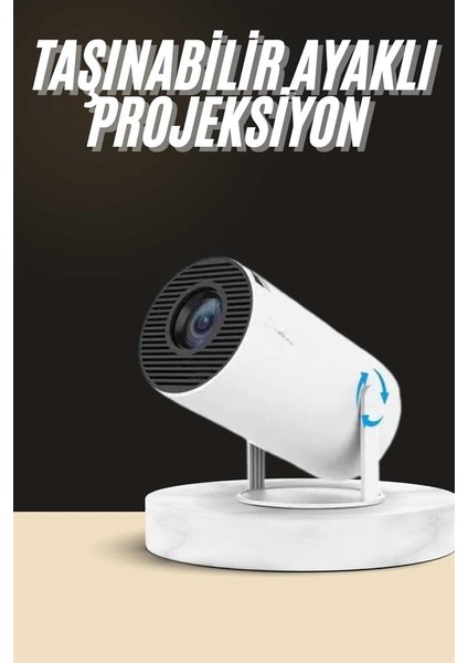 Ayaklı Projeksiyon Taşınabilir Mini Projektör Sinema Projektörü Android - N488J958-M05488 fiyatları